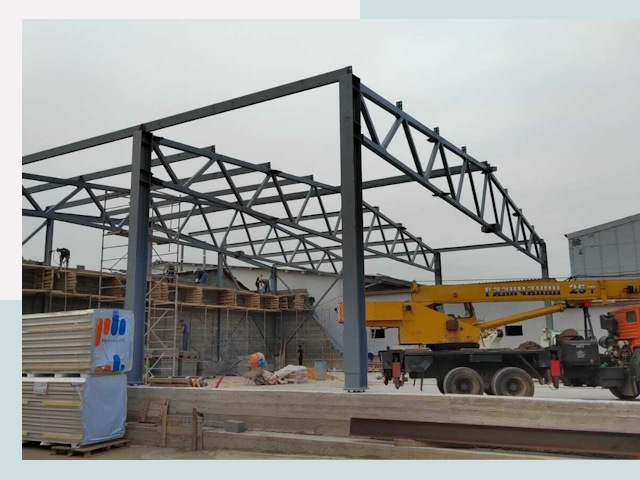 Строительство цехов в Чебаркуле