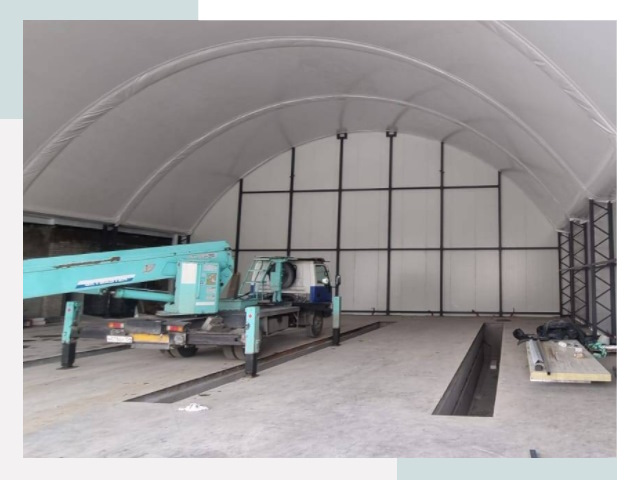 Внутреннее оснащение ангаров в Чебаркуле